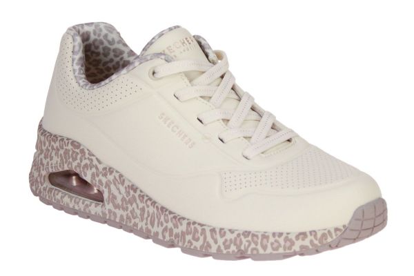 Skechers Uno Safari Time White/Leopard Sneaker  (155412-WHLD) - Caramel (Sint-Job-in-’t-Goor)