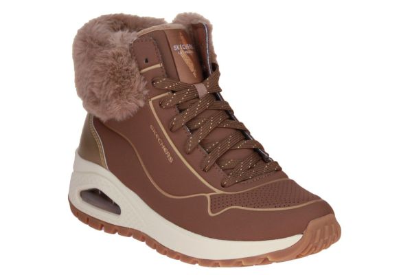 Skechers Uno Rugged Fall Shimmer Taupe/Gold  (167993-TPGD) - Caramel (Sint-Job-in-’t-Goor)