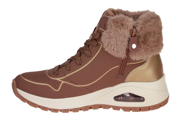 Skechers Uno Rugged Fall Shimmer Taupe/Gold  (167993-TPGD) - Caramel (Sint-Job-in-’t-Goor)