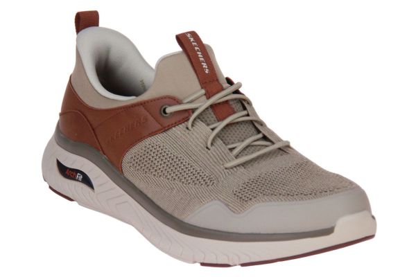 Skechers Slip-Ins Arch Fit Crosser Emeric Taupe Brown  (205340-TPBR) - Caramel (Sint-Job-in-’t-Goor)
