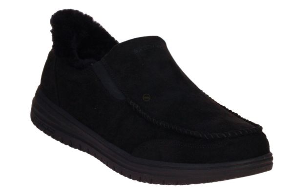 Skechers Slip-Ins Murette Scofield Pantoffel Zwart  (205606-BBK) - Caramel (Sint-Job-in-’t-Goor)