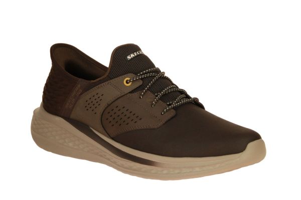 Skechers Slip-Ins Slade Macklin Chocolate  (210890-CHOC) - Caramel (Sint-Job-in-’t-Goor)