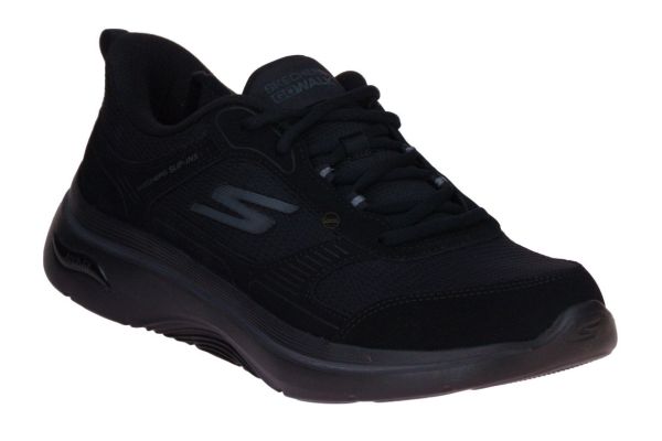 Skechers Slip-Ins Go Walk Arch Fit 2.0 Seared Black  (216650-BBK) - Caramel (Sint-Job-in-’t-Goor)