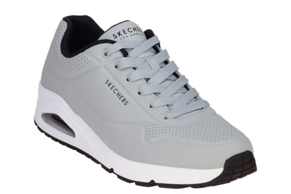 Skechers Uno Stand On Air Light Gray/Black  (52458-LGBK) - Caramel (Sint-Job-in-’t-Goor)