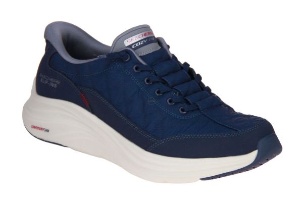 Skechers Slip-Ins Contour Foam Cozy Fit Navy/Gray  (232619-NVGY) - Caramel (Sint-Job-in-’t-Goor)