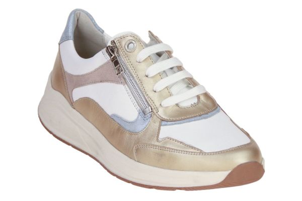 Solidus Kitty Wit-Gouden Sneaker K-leest  (54501-40617) - Caramel (Sint-Job-in-’t-Goor)