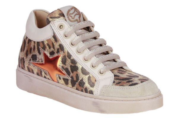 Stones and Bones Fleur Sneaker Leopard  (FLEUR gold-cream) - Caramel (Sint-Job-in-’t-Goor)