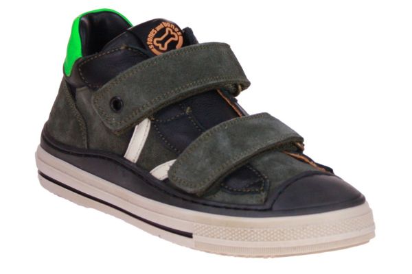 Stones and Bones Loris Velcroschoen Groen  (LORIS green black) - Caramel (Sint-Job-in-’t-Goor)