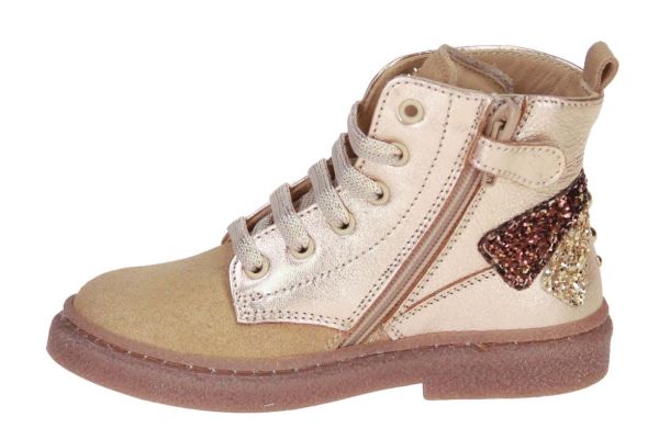 Stones and Bones Pixy Metallic Veterboot Goud  (PIXY platin) - Caramel (Sint-Job-in-’t-Goor)