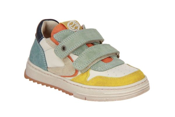 Stones and Bones Party Velcroschoen Offwhite-Kaki  (5210 IVOR OCRE) - Caramel (Sint-Job-in-’t-Goor)