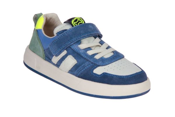 Stones and Bones Velcroschoen Blauw-Offwhite  (5441 DENIM EMERALD) - Caramel (Sint-Job-in-’t-Goor)