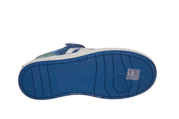 Stones and Bones Velcroschoen Blauw-Offwhite  (5441 DENIM EMERALD) - Caramel (Sint-Job-in-’t-Goor)