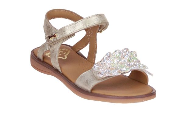 Stones and Bones Zelly Sandaal Goud  (5451 PLATIN) - Caramel (Sint-Job-in-’t-Goor)