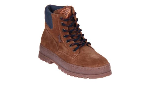 Stones and Bones Boogy Veterboot Cognac-Blauw  (5392 teak navy) - Caramel (Sint-Job-in-’t-Goor)