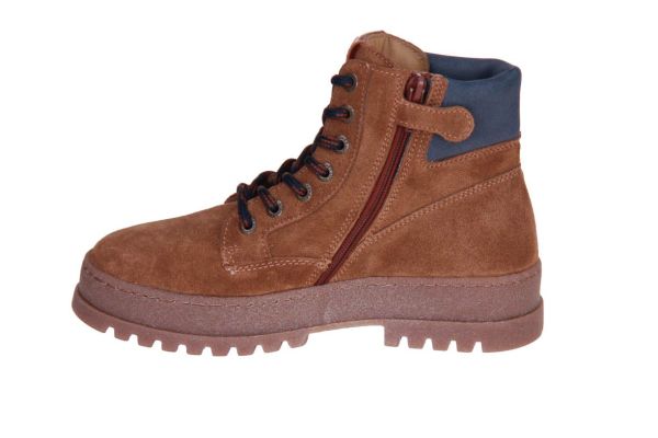 Stones and Bones Boogy Veterboot Cognac-Blauw  (5392 teak navy) - Caramel (Sint-Job-in-’t-Goor)