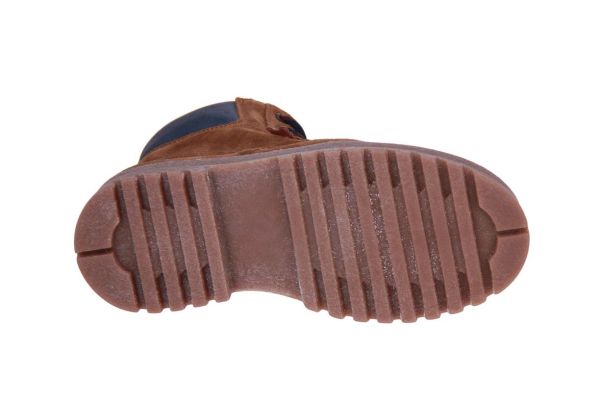 Stones and Bones Boogy Veterboot Cognac-Blauw  (5392 teak navy) - Caramel (Sint-Job-in-’t-Goor)