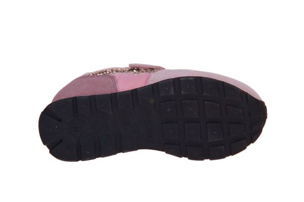 Sun68 Girl's Stargirl Glitter Logo Rosa Scuro 