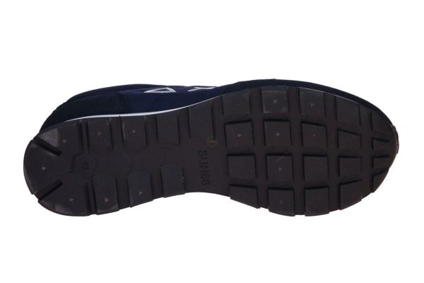 SUN68 Tom Solid Navy Blue Sneaker  (Z45101-07) - Caramel (Sint-Job-in-’t-Goor)