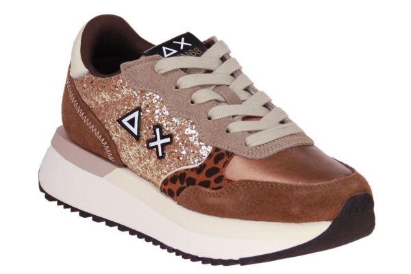 SUN68 Big Ally Glitter Oro Sneaker  (Z45212-43) - Caramel (Sint-Job-in-’t-Goor)