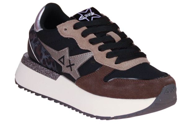 SUN68 Big Stargirl Mix Nero Sneaker  (Z45221-11) - Caramel (Sint-Job-in-’t-Goor)