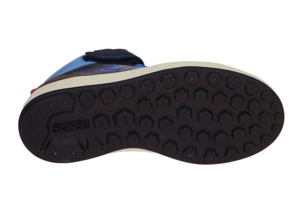 SUN68 Boy's Genius Mid Kid Navy Blue  (Z45335K-07) - Caramel (Sint-Job-in-’t-Goor)