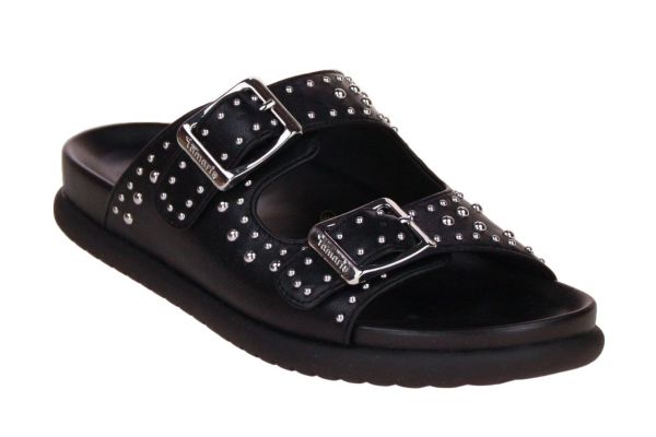 Tamaris Slipper Studs Zwart  (1-27421-44/001) - Caramel (Sint-Job-in-’t-Goor)