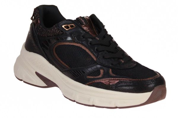 Tamaris Sneaker Zwart-Brons  (1-23759-45/075) - Caramel (Sint-Job-in-’t-Goor)