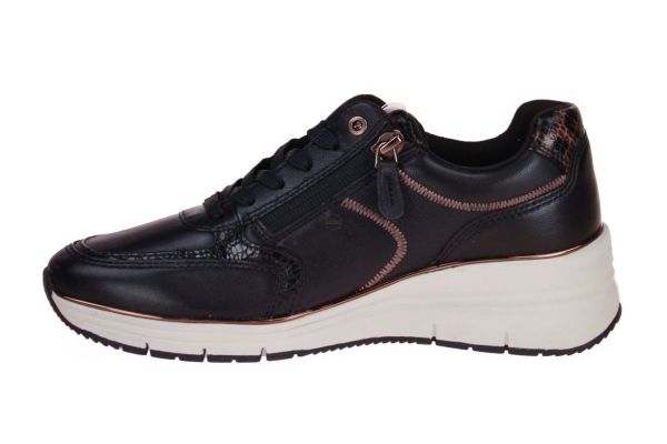 Tamaris Sneaker Zwart  (1-23764-43/0C8) - Caramel (Sint-Job-in-’t-Goor)