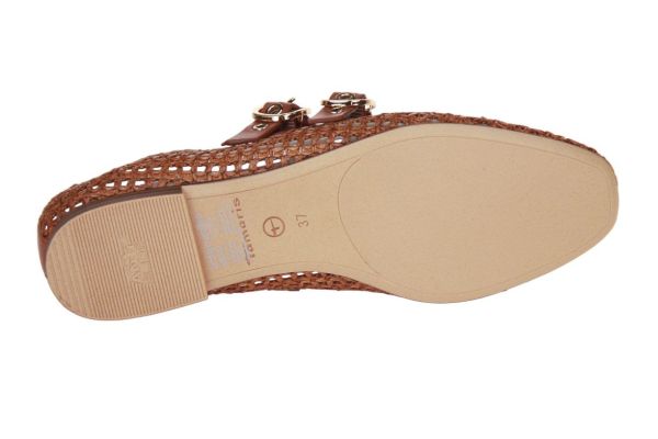 Tamaris Ballerina Met Gesp Cognac  (1-22144-46/305) - Caramel (Sint-Job-in-’t-Goor)