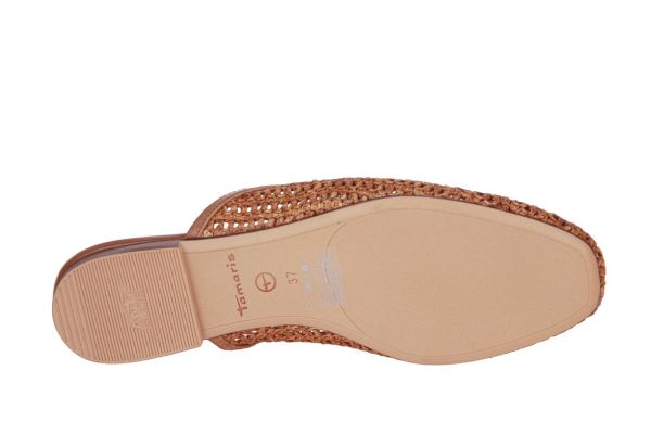 Tamaris Raffia Slipper Cognac  (1-27304-46/305) - Caramel (Sint-Job-in-’t-Goor)
