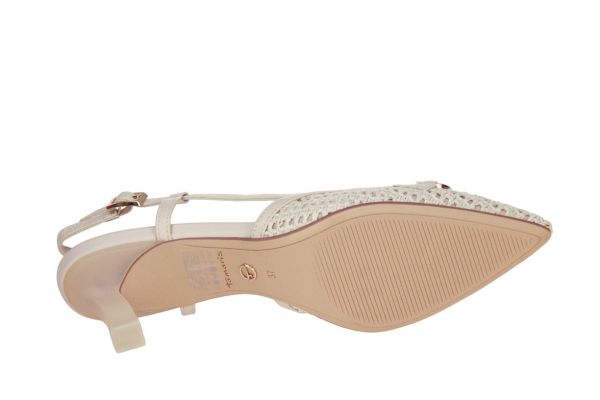 Tamaris Raffia Slingback Offwhite  (1-29634-44/418) - Caramel (Sint-Job-in-’t-Goor)