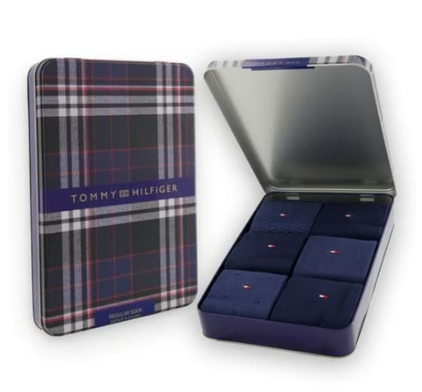 TH Men Sock 6P Tin Giftbox Birdey - Blauw  (701229682-001) - Caramel (Sint-Job-in-’t-Goor)