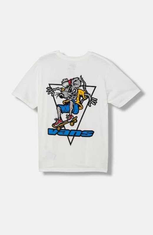 Vans T-Shirt SS Rad Rat White  (VN000VWBWHT1) - Caramel (Sint-Job-in-’t-Goor)