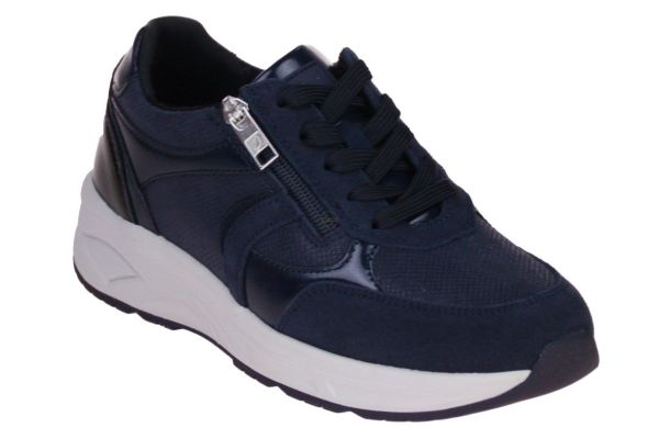 Waldläufer Jill Sneaker Blauw H-leest  (703002-105/200) - Caramel (Sint-Job-in-’t-Goor)