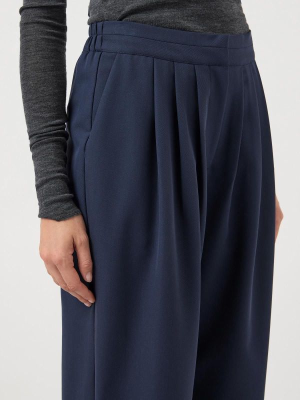 Y.A.S. Dakota HW Pant Navy Blazer  (26033932 NAVY BLAZER) - Caramel (Sint-Job-in-’t-Goor)