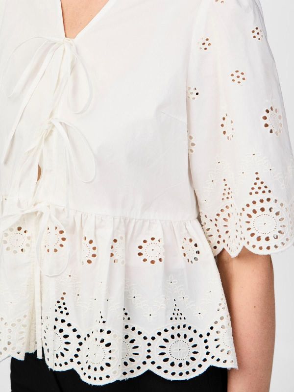 Y.A.S. Cornelia 2/4 Tie Top Star White  (26034101 STAR WHITE) - Caramel (Sint-Job-in-’t-Goor)