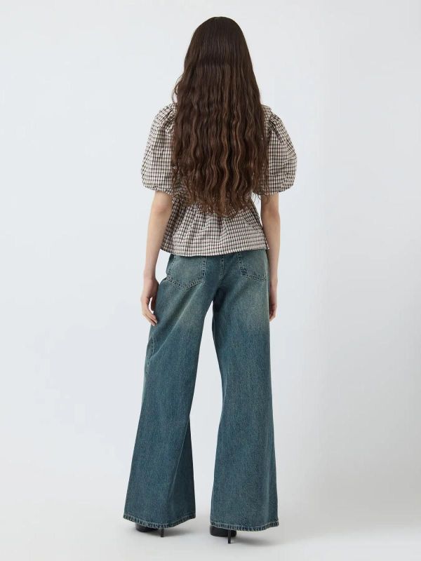 Y.A.S. Siva HMW Wide Jeans Medium Blue Denim  (26038397 MEDIUM BLUE DENIM) - Caramel (Sint-Job-in-’t-Goor)