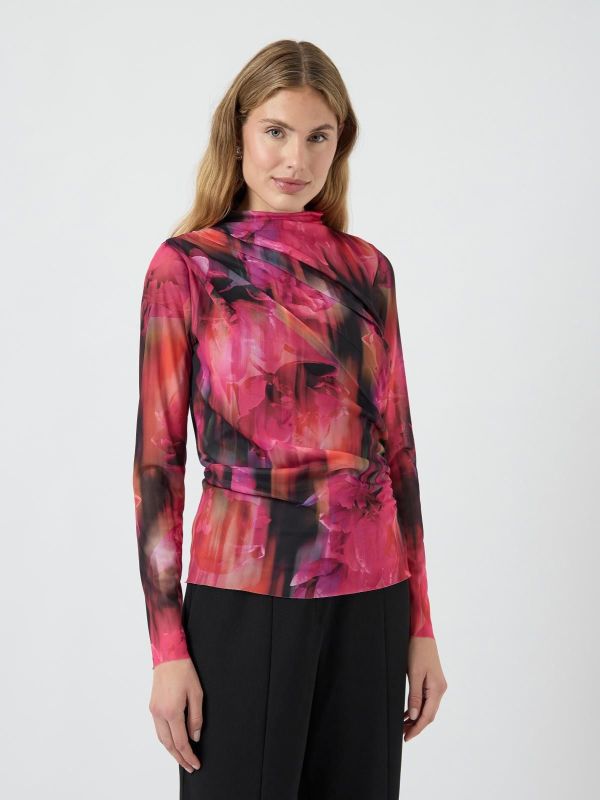 Y.A.S. Chiva LS Top Black Chiva Print  (26039095 BLACK) - Caramel (Sint-Job-in-’t-Goor)