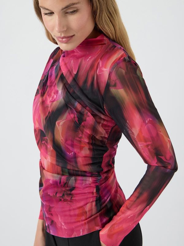 Y.A.S. Chiva LS Top Black Chiva Print  (26039095 BLACK) - Caramel (Sint-Job-in-’t-Goor)