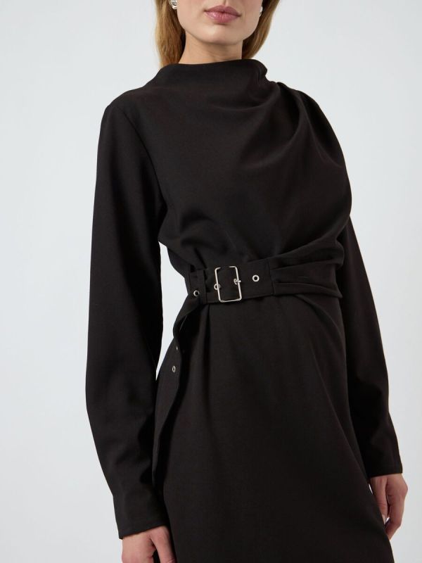 Y.A.S. Tumino LS Dress Black  (26039169 BLACK) - Caramel (Sint-Job-in-’t-Goor)