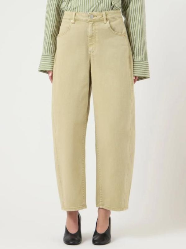 Y.A.S. Lua HW Barrel Ankle Jeans Sage Green  (26039223 SAGE GREEN) - Caramel (Sint-Job-in-’t-Goor)