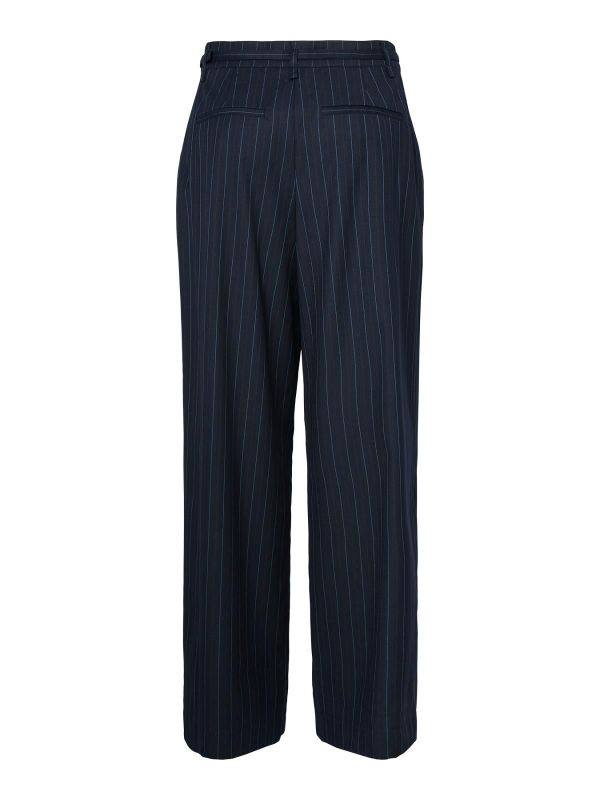 Y.A.S. Pimis HMW Pinstripe Pant Navy Blazer Pimis Pinstripe  (26039289 NAVY BLAZER) - Caramel (Sint-Job-in-’t-Goor)