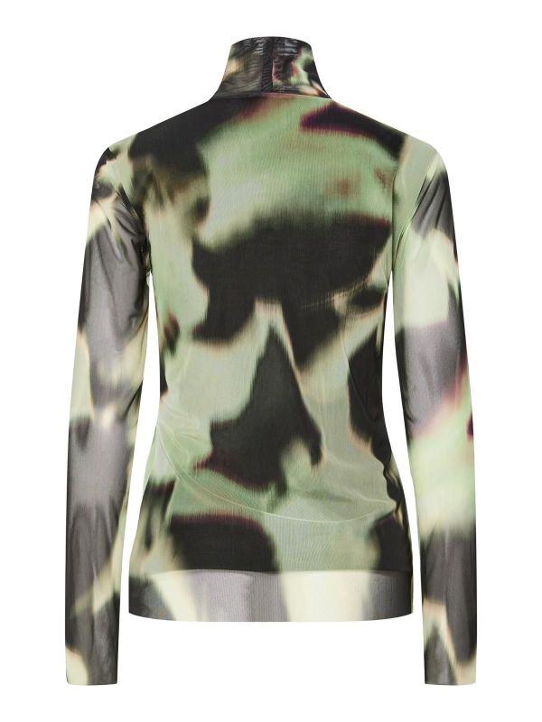 Y.A.S. Lomi High Neck LS Top Dark Olive  (26039422 DARK OLIVE) - Caramel (Sint-Job-in-’t-Goor)