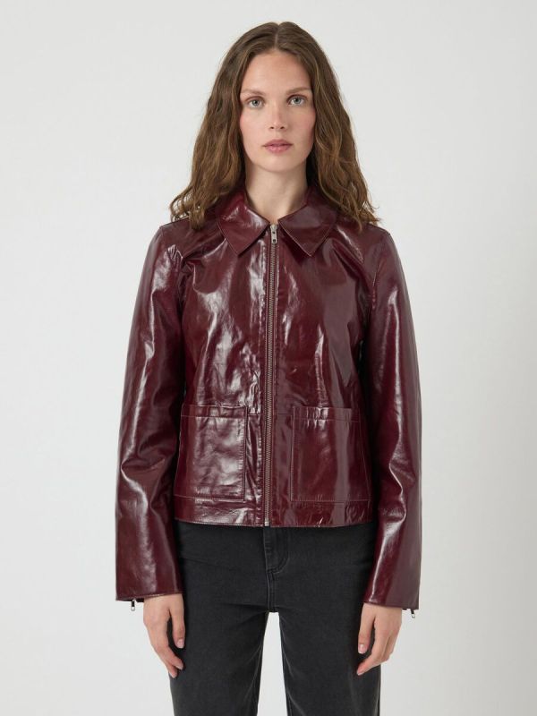 Y.A.S. Bordea LS Leather Jacket Port Royale  (26039506 PORT ROYALE) - Caramel (Sint-Job-in-’t-Goor)