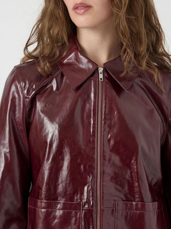 Y.A.S. Bordea LS Leather Jacket Port Royale  (26039506 PORT ROYALE) - Caramel (Sint-Job-in-’t-Goor)