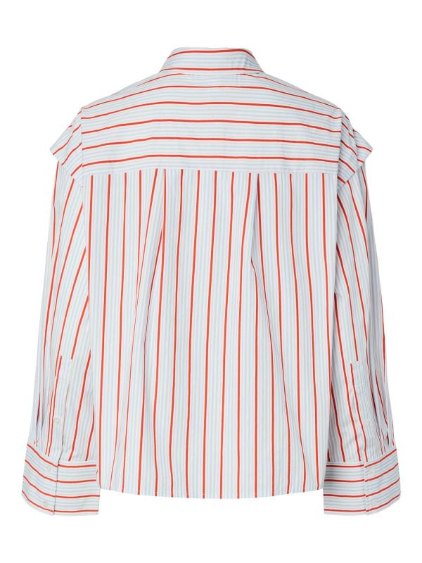 Y.A.S. Leeana LS Shirt Star White - Skyway/Red Stripes  (26041099 star white) - Caramel (Sint-Job-in-’t-Goor)