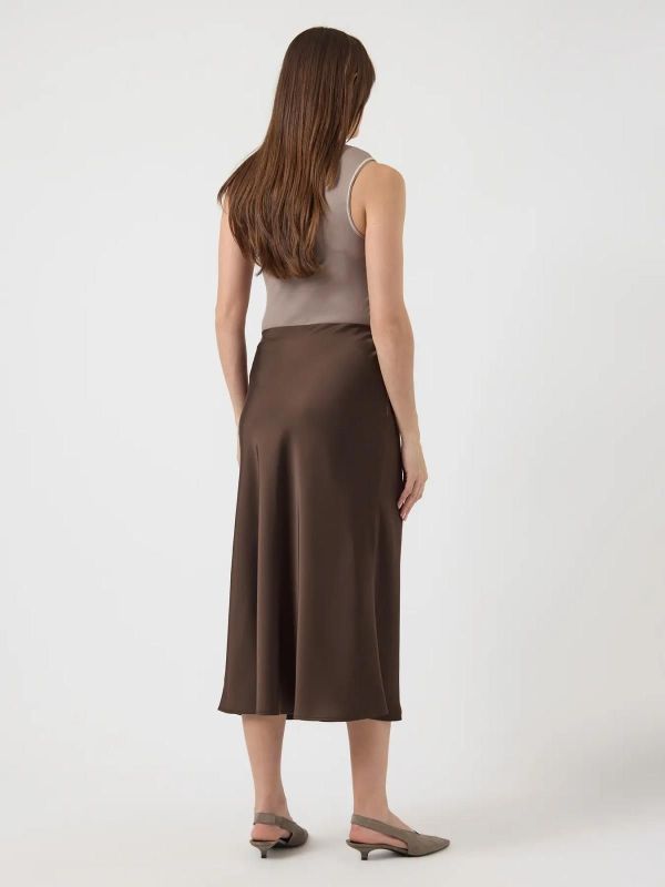 Y.A.S. Pella HW Midi Skirt Chocolate Brown  (26030737 chocolate brown) - Caramel (Sint-Job-in-’t-Goor)