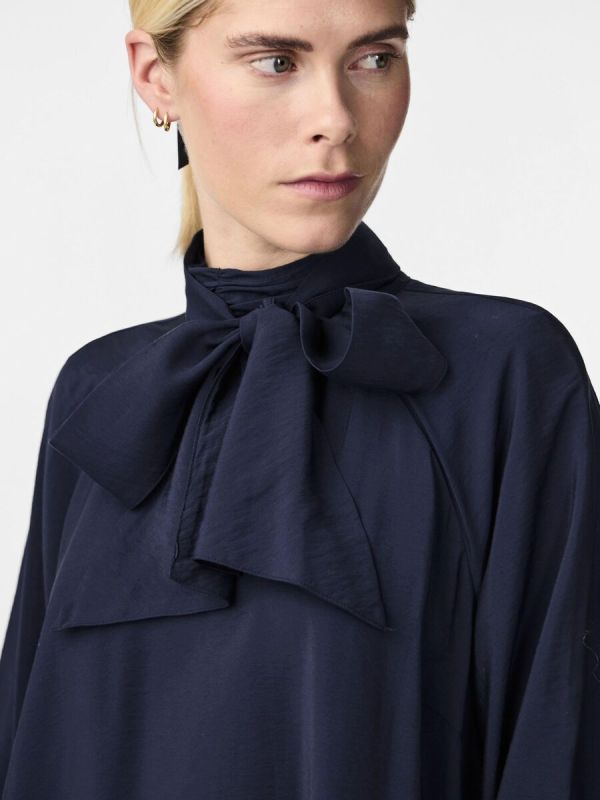 Y.A.S. Nira LS Dress Navy Blazer  (26035654 navy blazer) - Caramel (Sint-Job-in-’t-Goor)