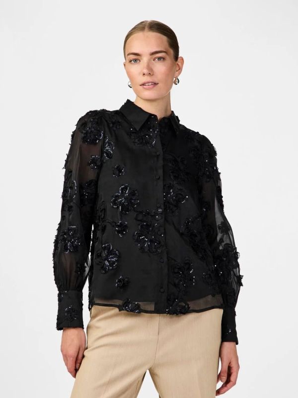 Y.A.S. Frima LS Shirt Black  (26035866 black) - Caramel (Sint-Job-in-’t-Goor)