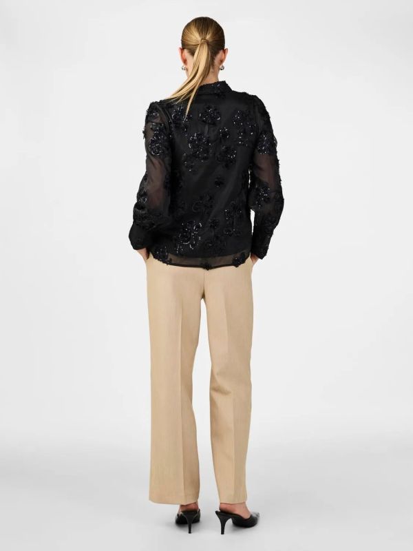 Y.A.S. Frima LS Shirt Black  (26035866 black) - Caramel (Sint-Job-in-’t-Goor)
